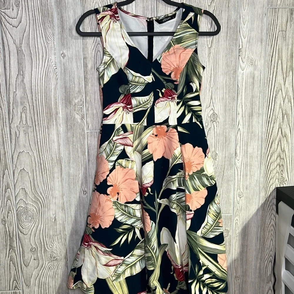 Ann Taylor floral dress zip back size 6